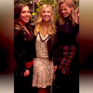 Poupette St Barth Koky Floral Black & White V-Neck Dress